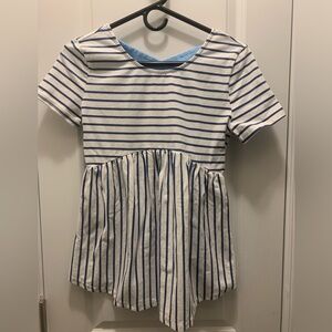 NWOT STRIPED BOUTIQUE CRISS CROSS BACK TOP